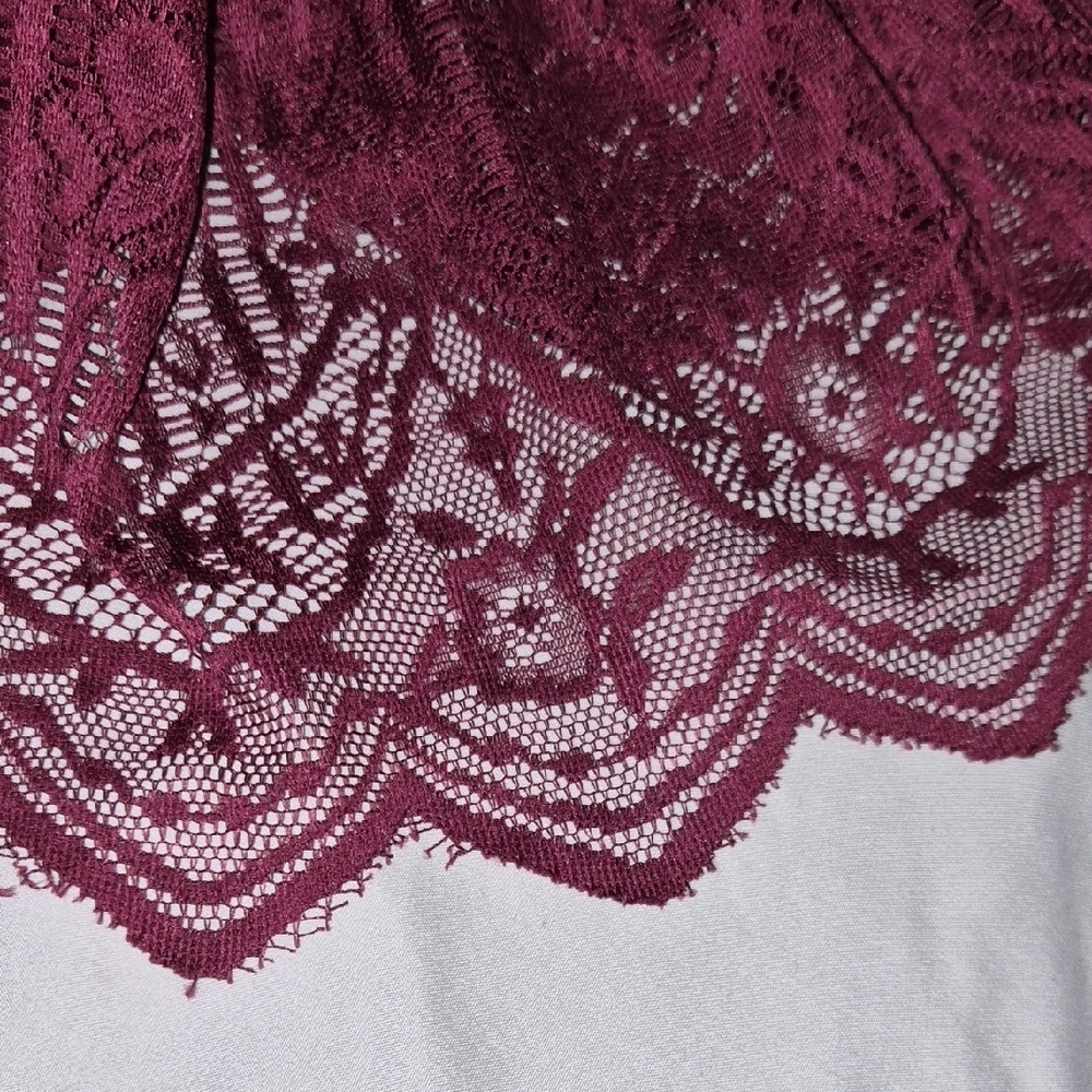 Maurices Wine Babydoll Dress Lacy 3/4 Sleeve Size Small NWT - Picture 14 of 14